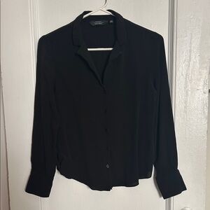& Other Stories Black Button Down Top (US 4)